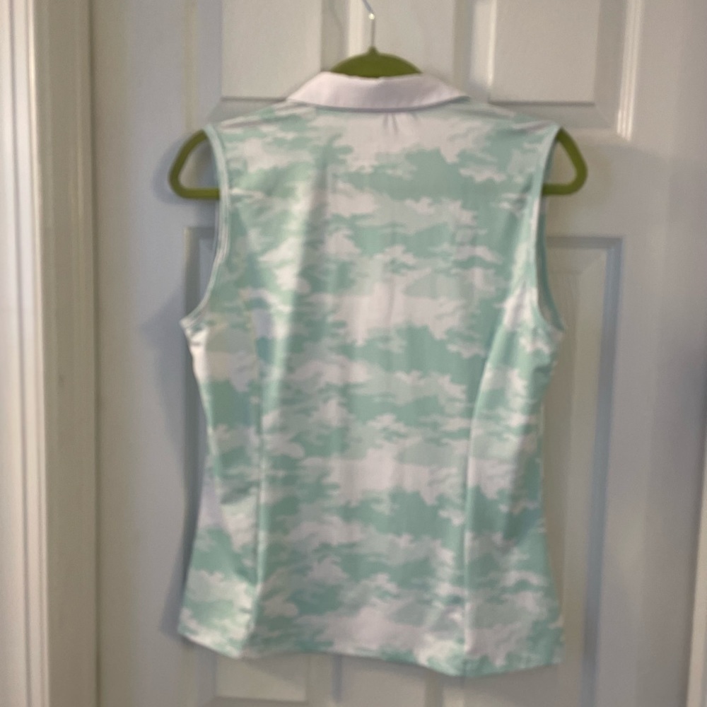 HIVERLAY Shirt Camo Golf Tennis Polo light green White. Size M - Picture 4 of 5